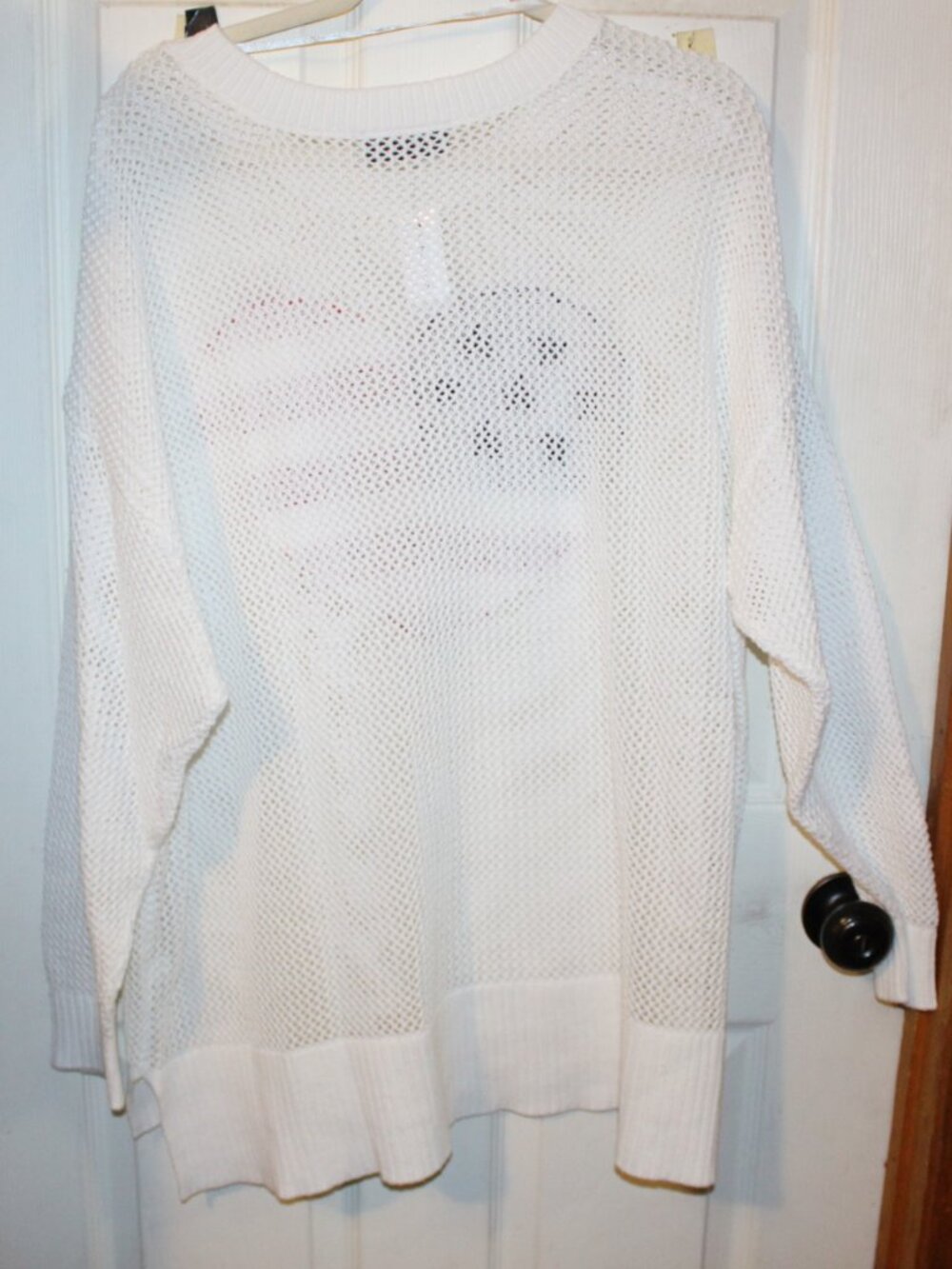 NWT Lane Bryant open weave American heart sweater size 22/24 women's SHARP! - Picture 6 of 6